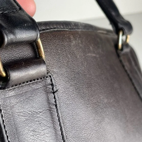 Vintage Coach NYC Lobster Art Slim Leather satchel Handbag 1970’s - Picture 12 of 16